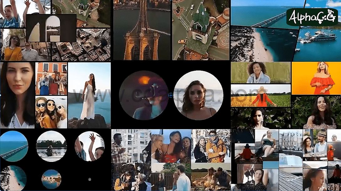 达芬奇模板-50组视频分屏动画包装预设