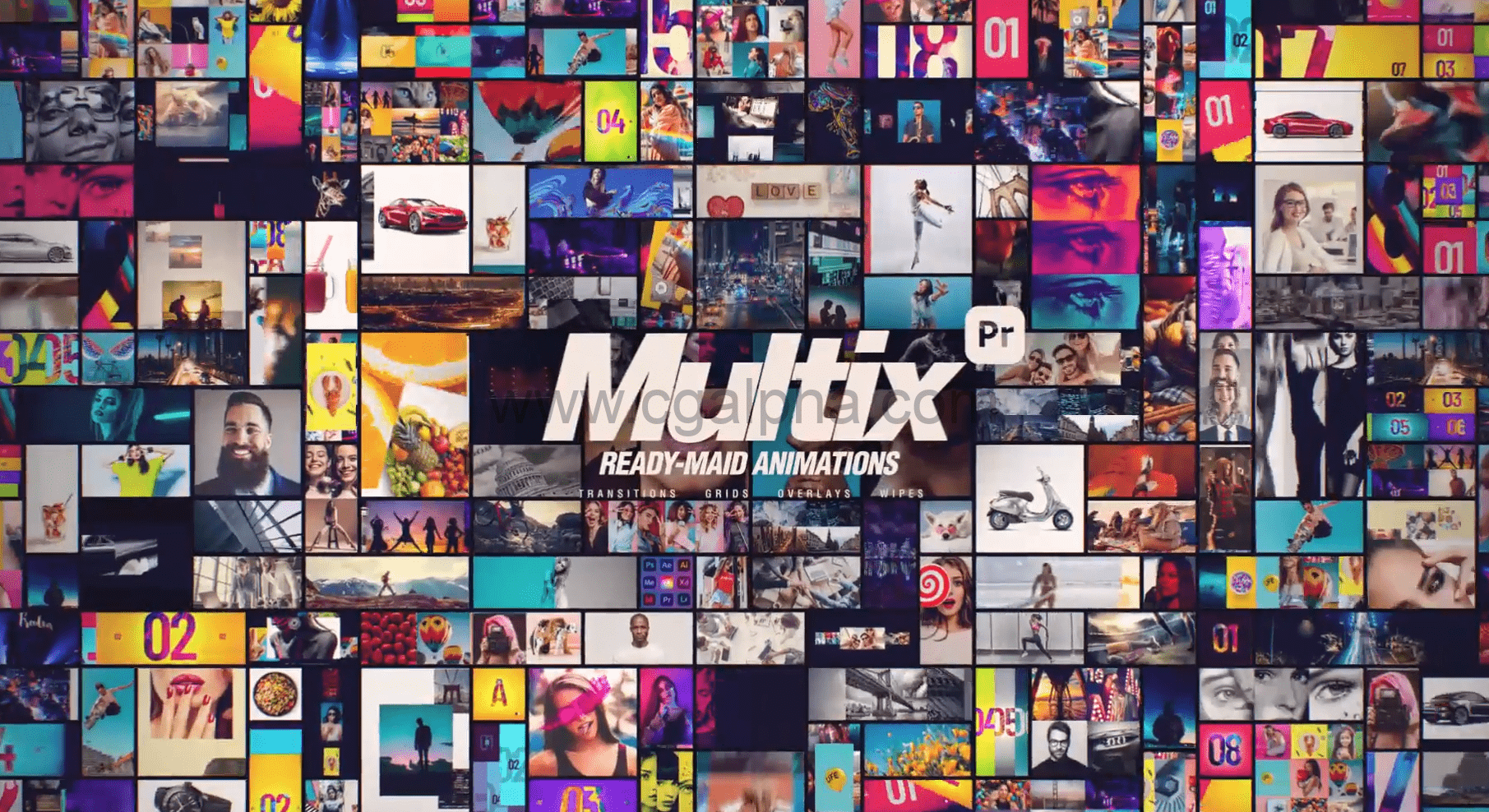 PR模板-1000+时尚过渡视频分屏叠加擦拭效果预设