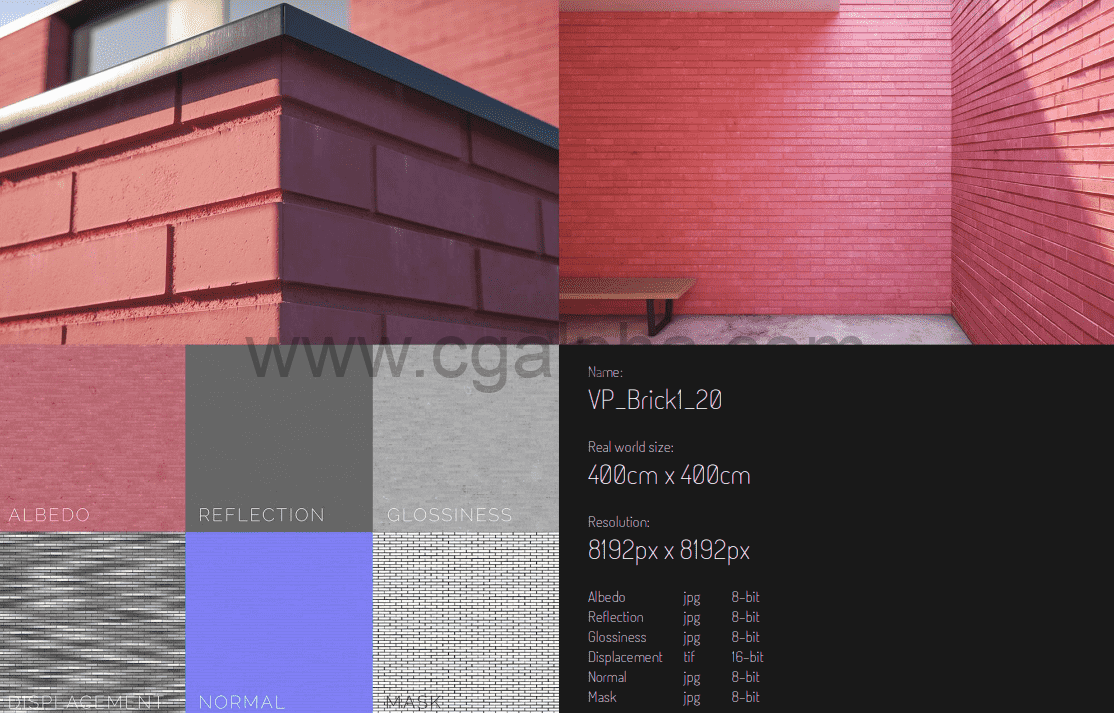 砖块纹理贴图V1 VizPeople – Brick Textures v1