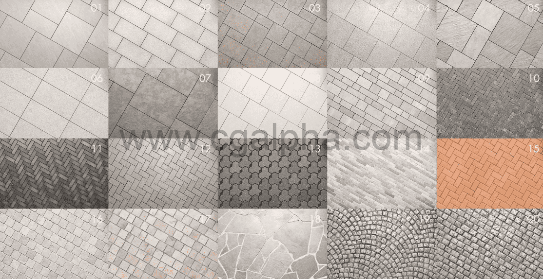 路面纹理贴图V1 VizPeople Pavement Textures v1