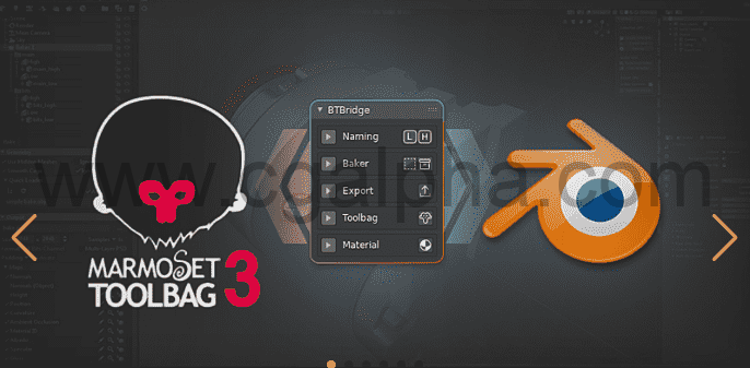blender插件-Blender <-> Marmosettoolbag 3 – Baker Bridge导八猴