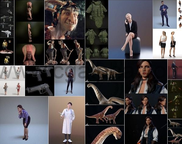 2020年6月PBR游戏3D模型包