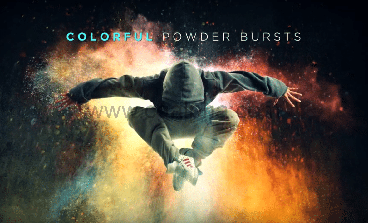 【视频素材】32个真实多彩粉末爆炸粒子特效合成覆盖叠加高清视频素材
