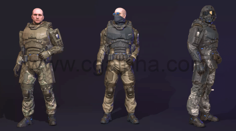 Unity-未来战士士兵模型包Futuristic Soldier`s Pack v1.0