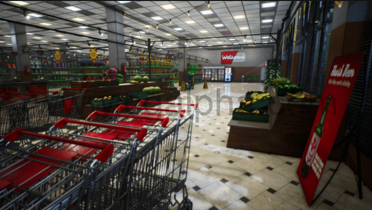 【UE4】超市模型资产 Supermarket