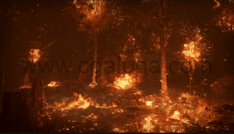 【UE4】火灾森林Forest Fire
