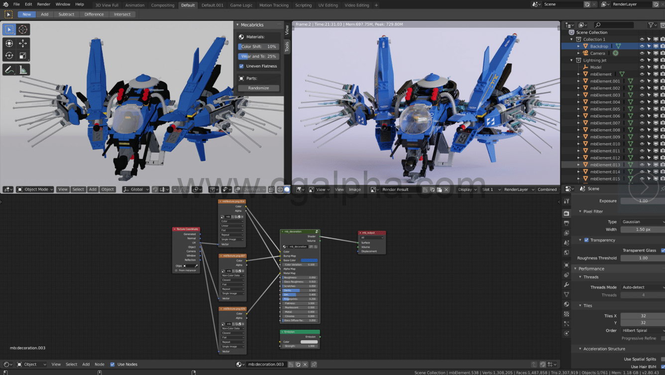 Blender插件-自定义乐高积木插件Ultimate LEGO Tool for Blender