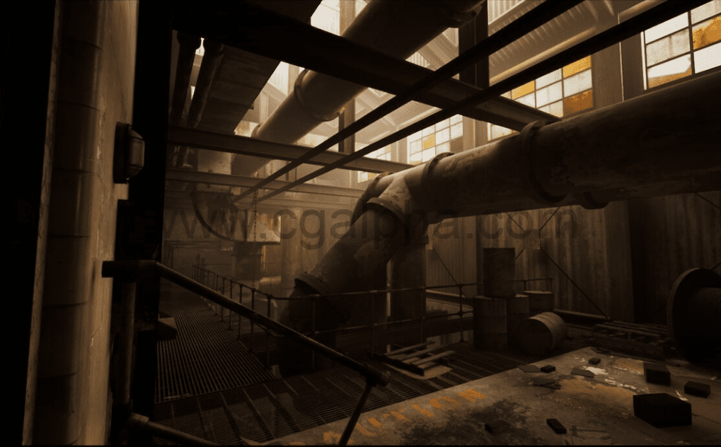 【UE4】废弃的工厂Abandoned Industrial Stairwell