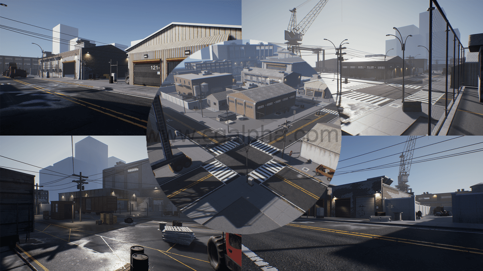 【UE4】工业园区资产包Industrial Area Environment Mega Pack