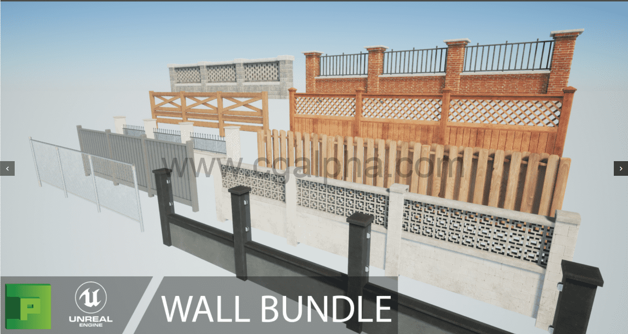 【UE4】墙壁资产Wall Bundle