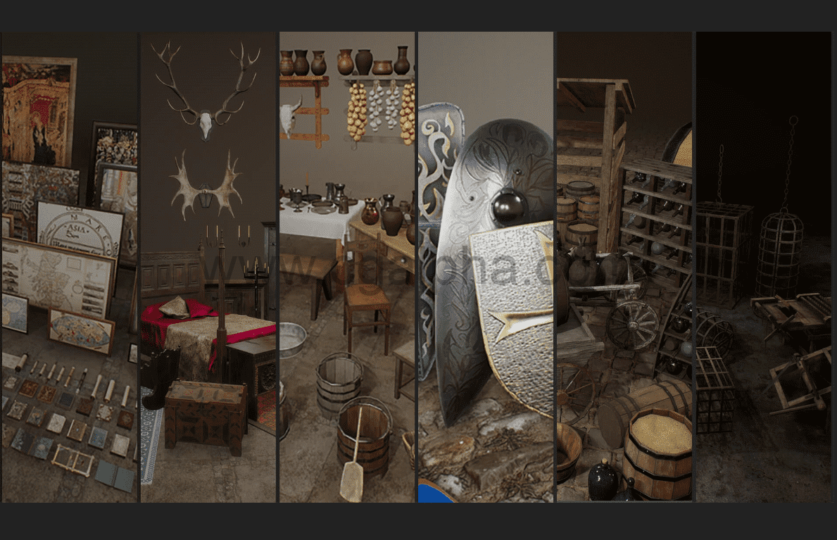 【UE4】中世纪道具合集 Medieval Props: Kit