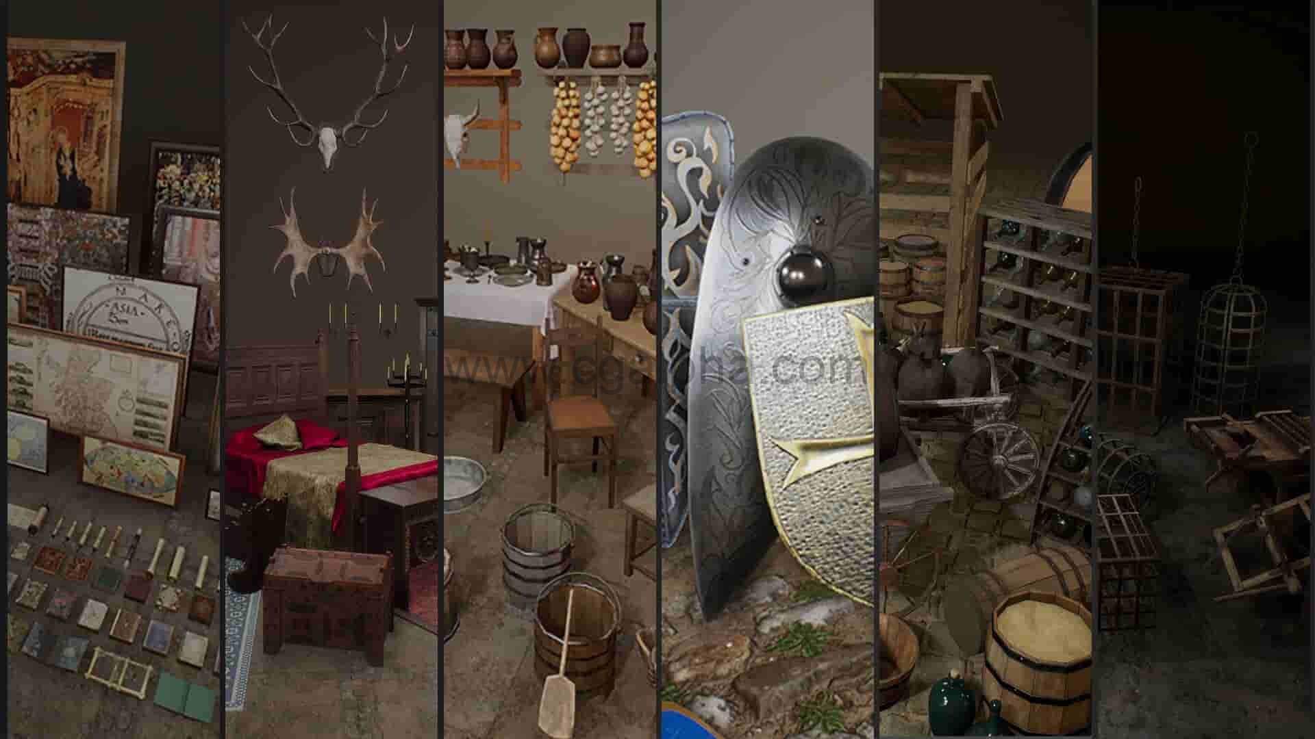 【UE4】中世纪道具合集 Medieval Props: Kit