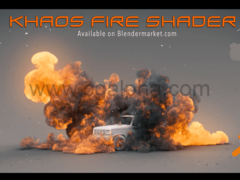 Blender插件-火焰材质插件Khaos Fire Shader