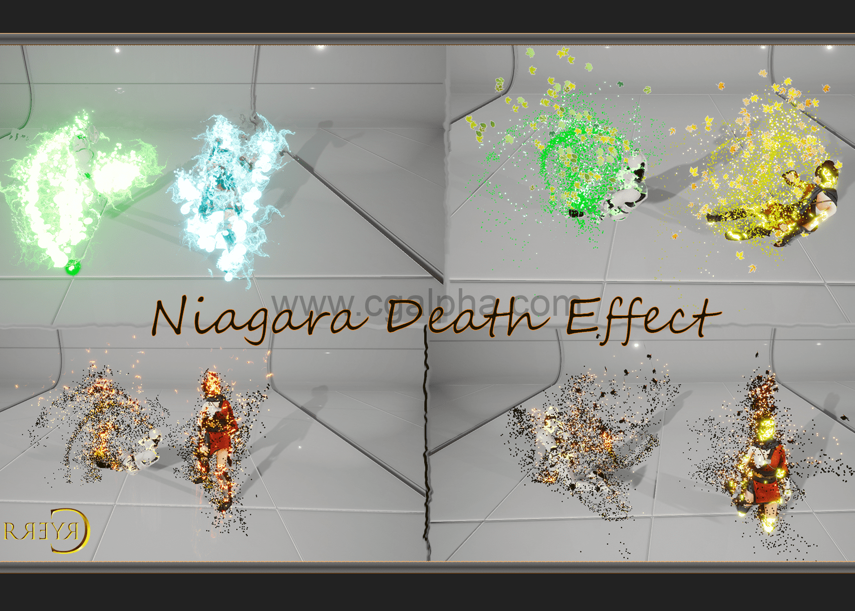 【UE4】死亡特效 Death Effects Vol.1-Niagara