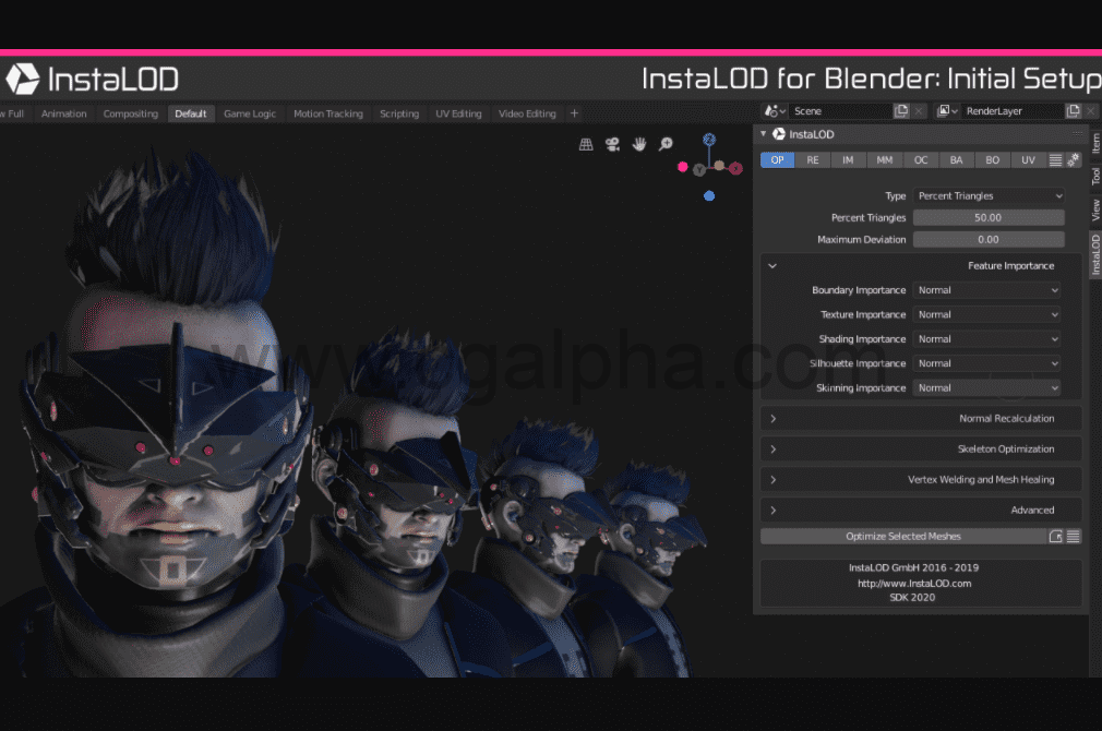 Blender插件-模型整合优化工具 InstaLOD