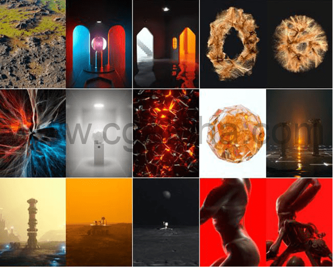 56个C4D Redshift渲染器项目文件Cinema4D模型包Win/Mac