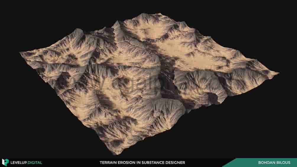 【中文字幕】写实景观高山侵蚀地形制作流程教程Terrain Erosion in Substance Designer