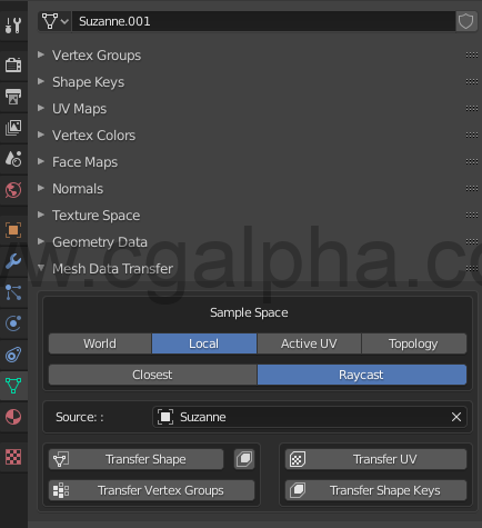 Blender插件-模型数据传递插件MeshDataTransfer