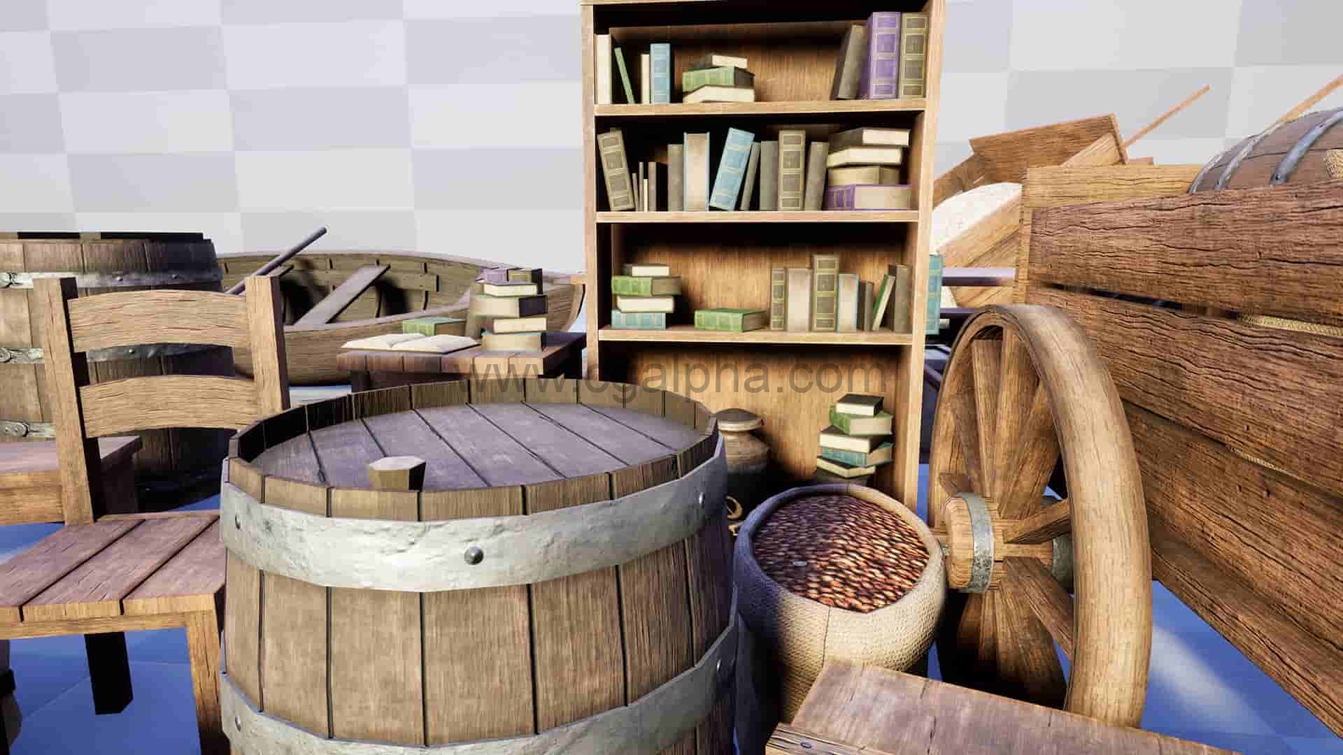 【UE4】中世纪家具和道具包 Realistic Medieval Forniture and Props Pack