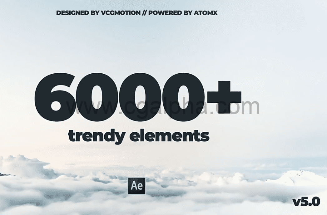 AE脚本+PR预设-6000+扁平化文字标题背景字幕排版指示线Logo图标MG动画V5.6