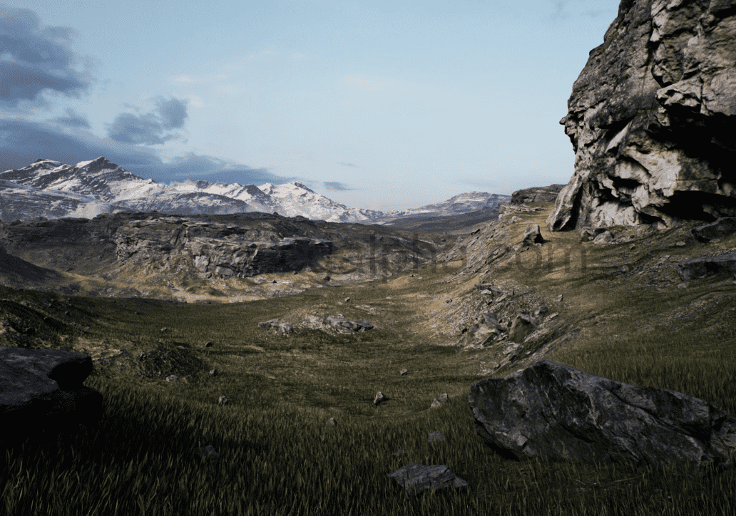 【UE4】悬崖包Cliffs Pack -Brushify