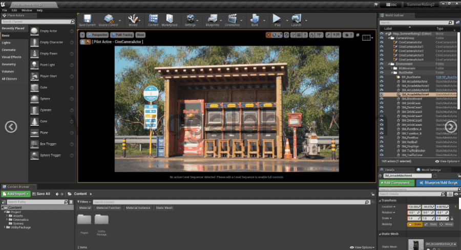 【UE4】夏日街口 Summer Riding 2 – 项目文件