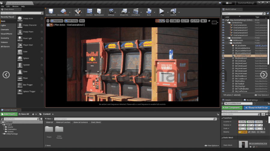 【UE4】夏日街口 Summer Riding 2 – 项目文件