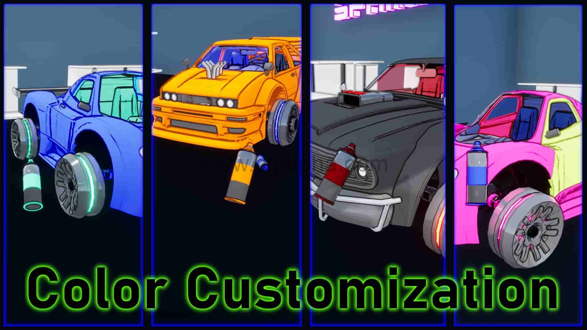 【UE4】风格化物理引擎悬停汽车 Hover cars with physics based customization