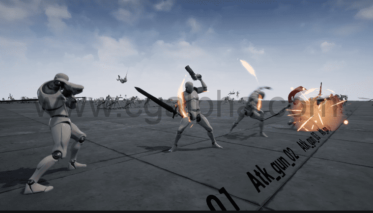 UE4插件 – 枪剑动画动作包 Insane Gun & Sword Animset