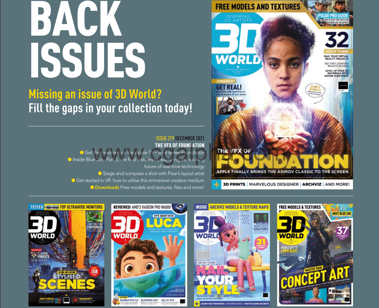 3D世界艺术杂志2021年1-12月份全年PDF格式 3D World