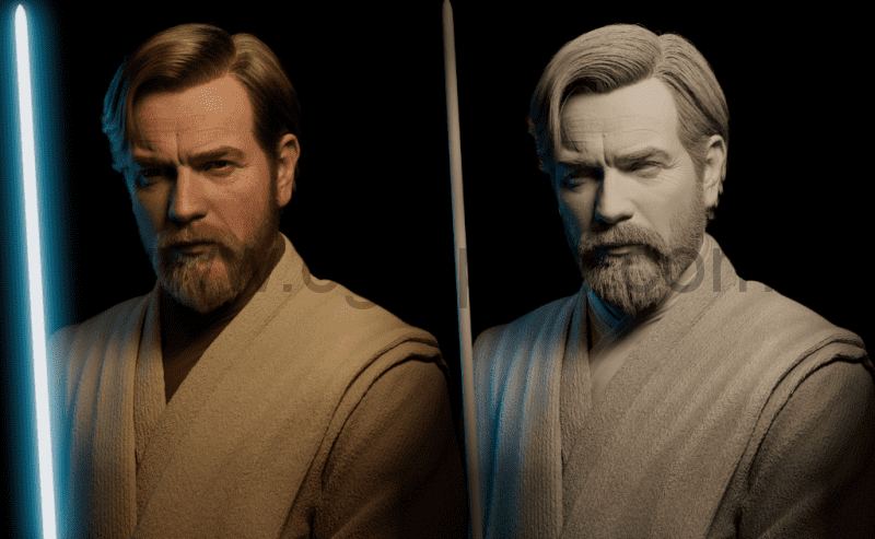 【中文字幕】3D写实肖像模型CG角色制作流程 Obi Wan Kenobi Realistic Cg Character by Adam O’Donnell
