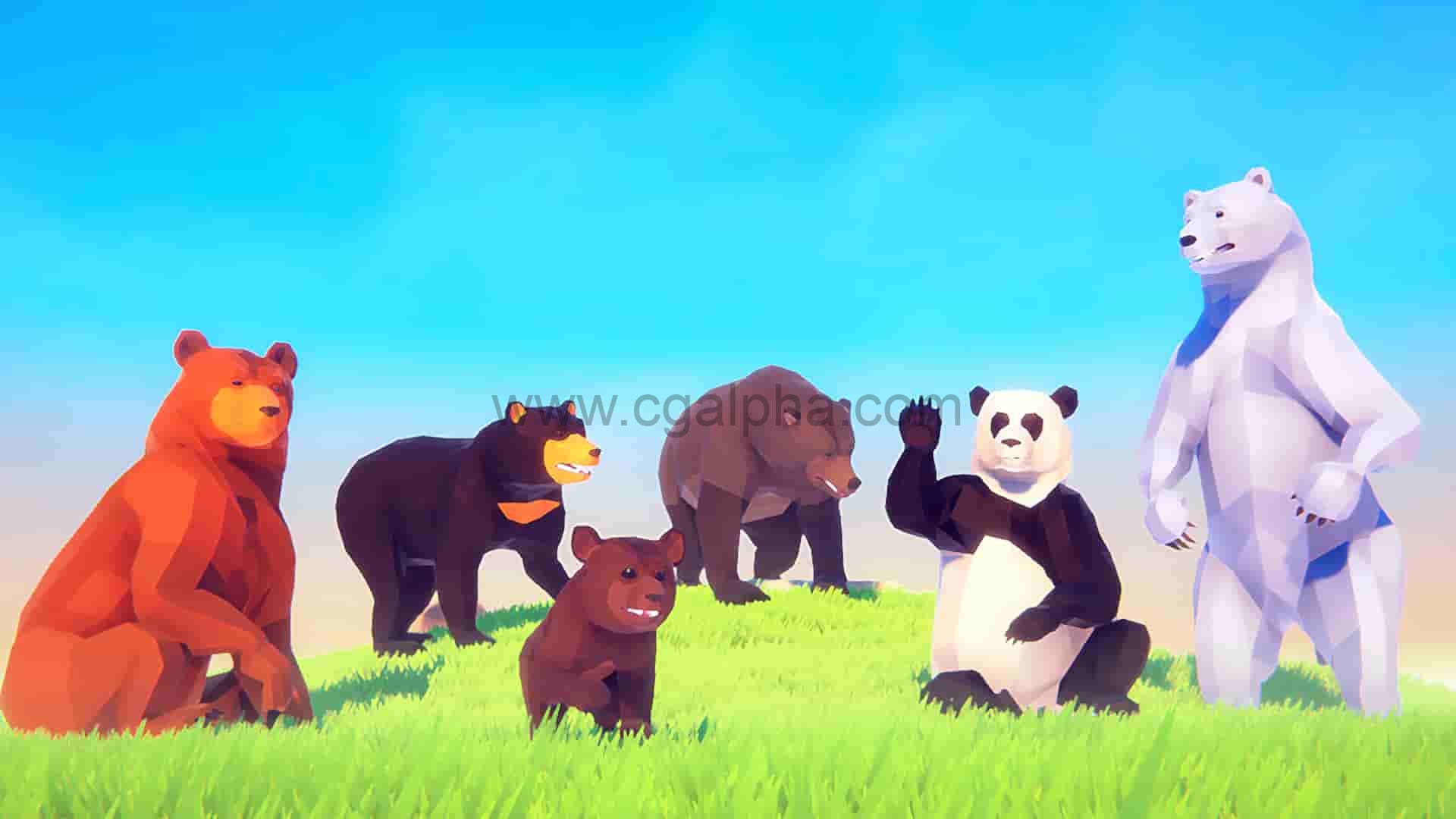 UE4资产 – 风格化保利艺术熊 Poly Art Bear