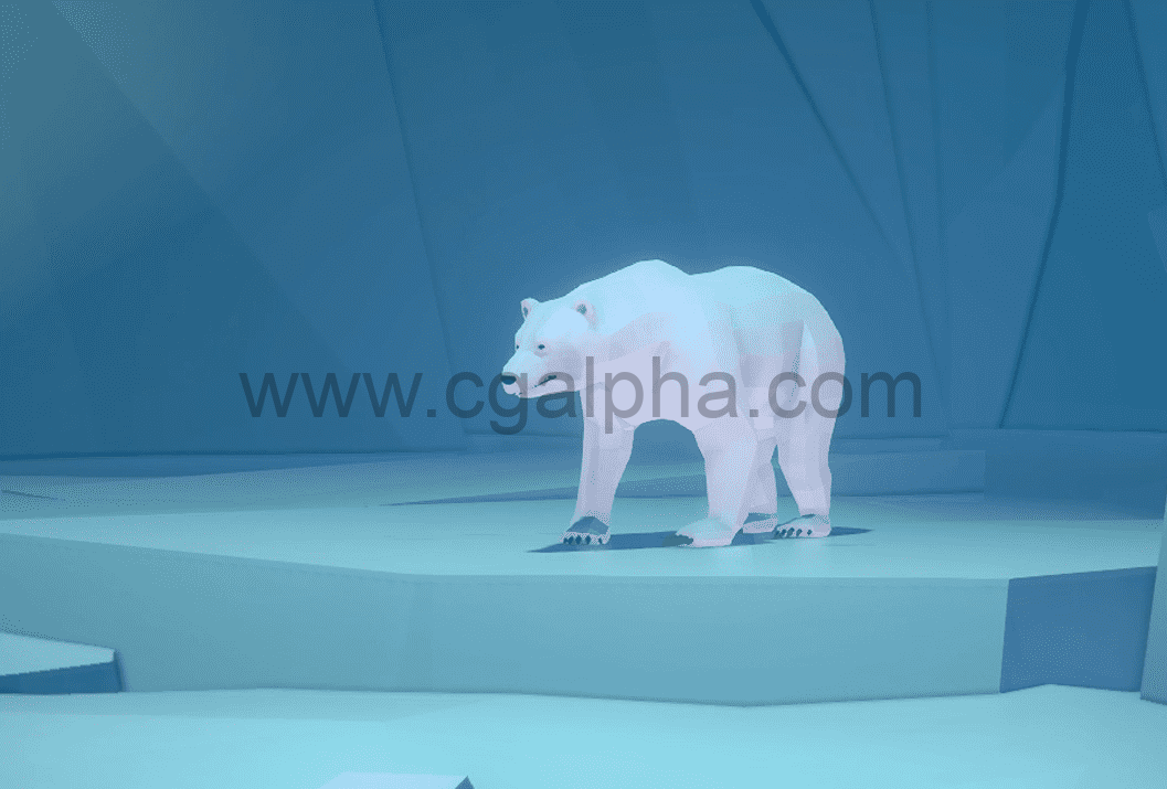 UE4资产 – 风格化保利艺术熊 Poly Art Bear
