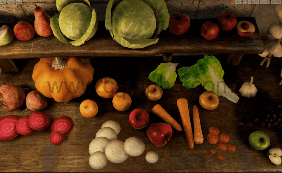 【UE4】中世纪风格水果和蔬菜 Medieval Fruits And Vegetables