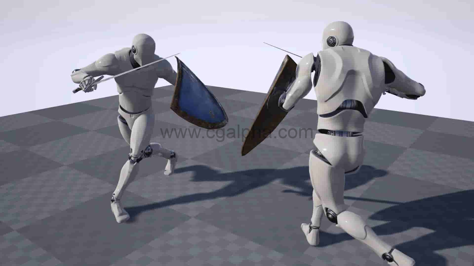 【UE4】130个手持剑和盾动画资产合集 Sword & Shield Animset Pro