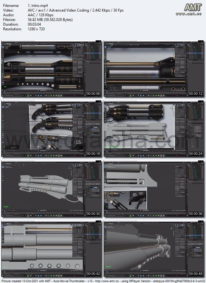 【字幕】Blender教程 – 游戏中的三管手炮建模教程