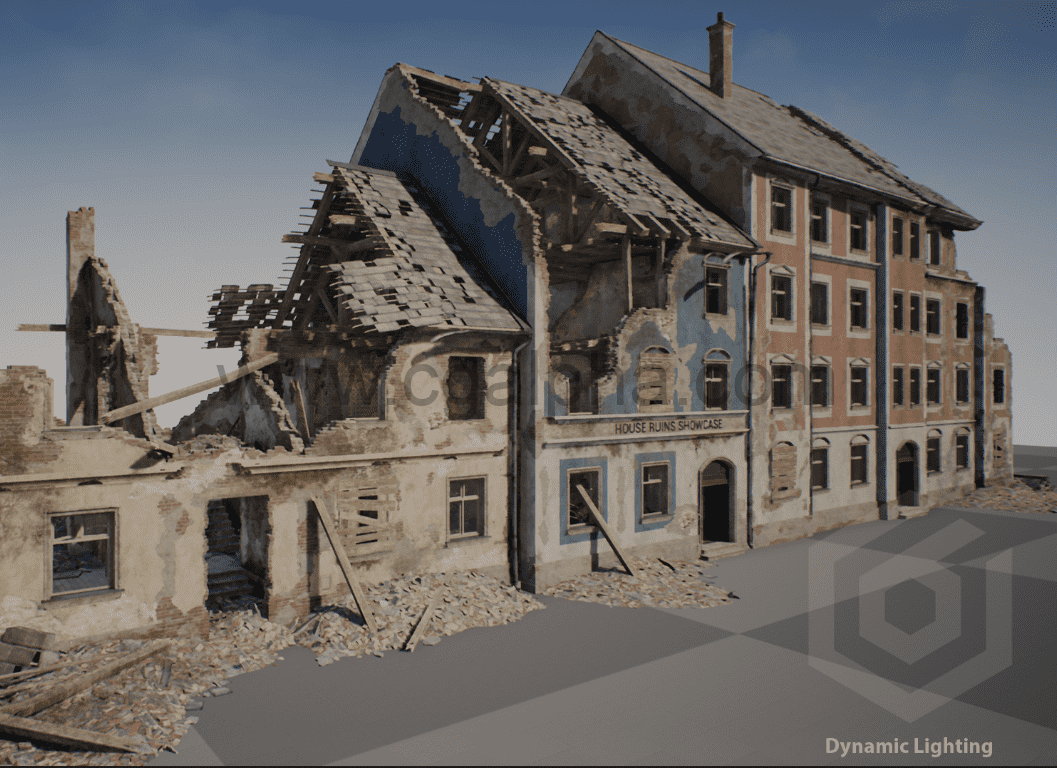 【UE4】废墟的房屋资产 House Modular Ruins