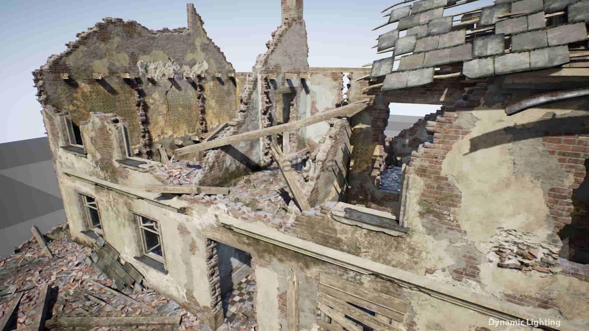 【UE4】废墟的房屋资产 House Modular Ruins