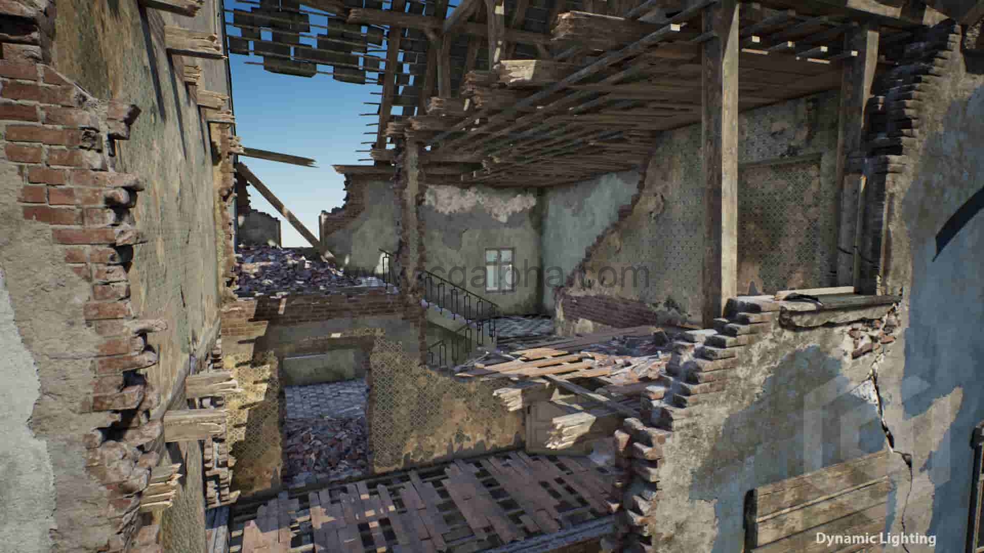 【UE4】废墟的房屋资产 House Modular Ruins