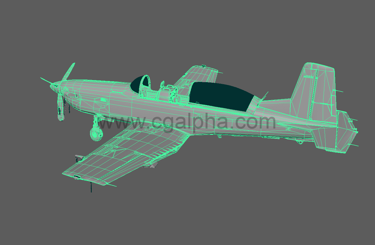 风格化 3D 模型飞机