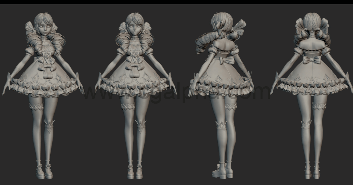 少女魔法师模型 3D模型