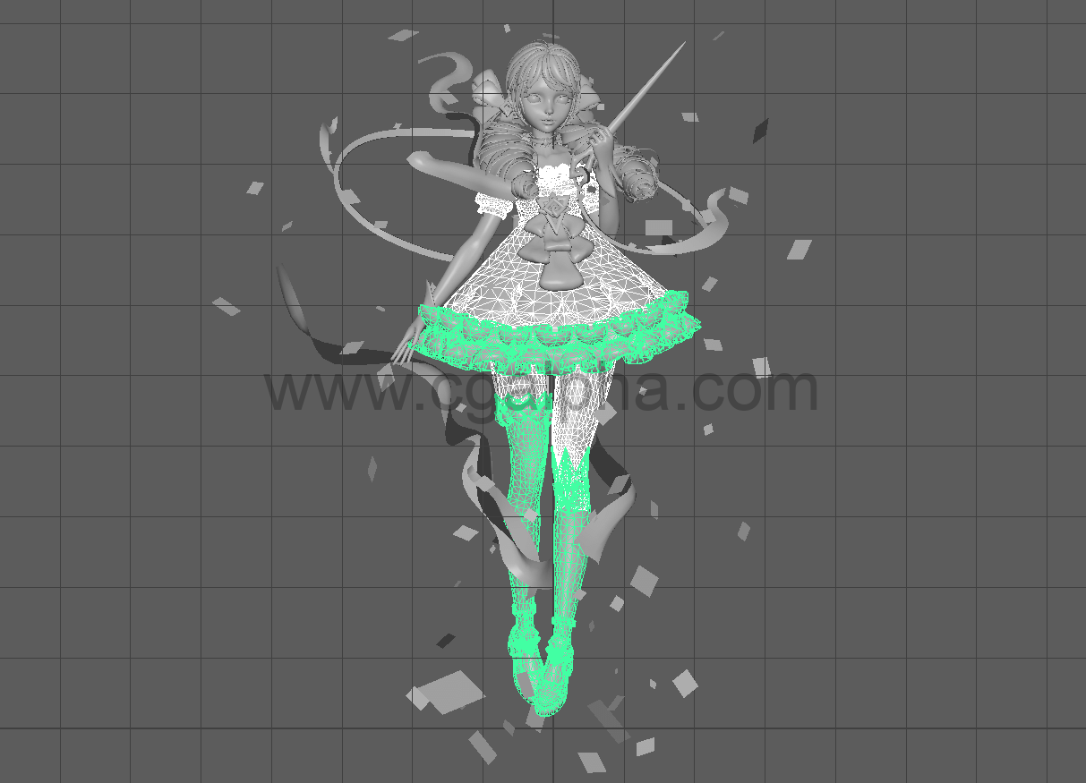 少女魔法师模型 3D模型