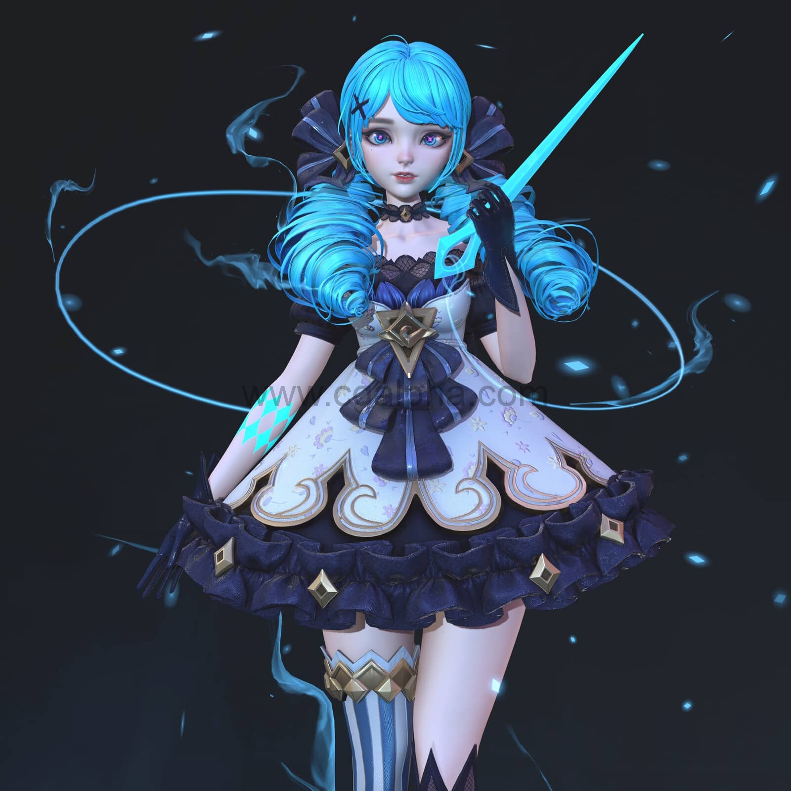 少女魔法师模型 3D模型