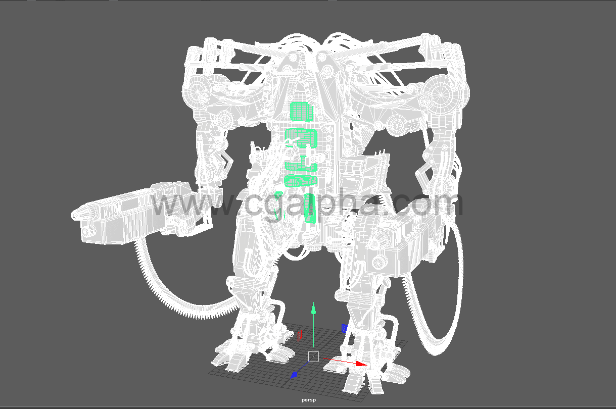 硬表面建模机器人3D模型