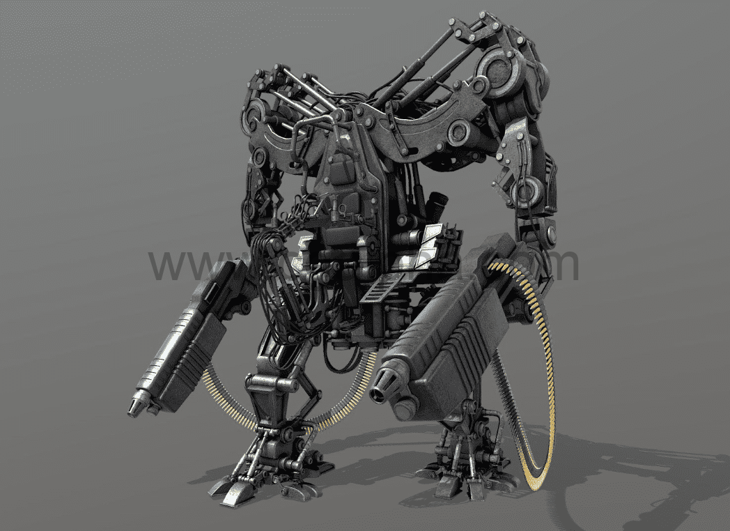 硬表面建模机器人3D模型