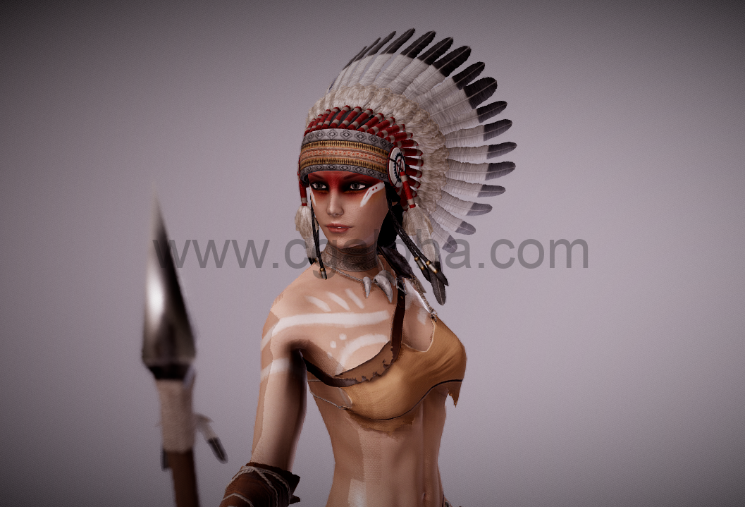 女英雄角色3D模型