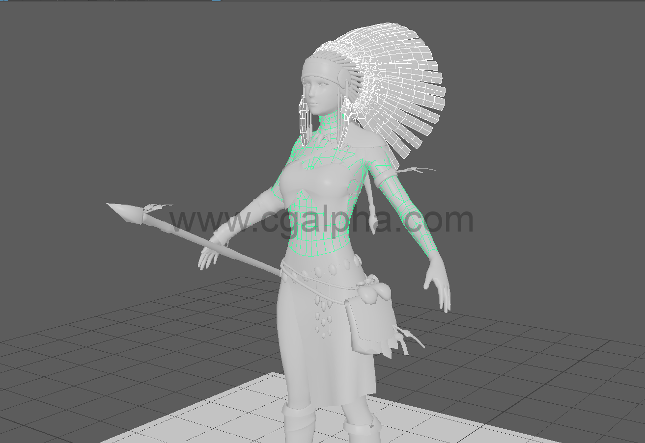 女英雄角色3D模型