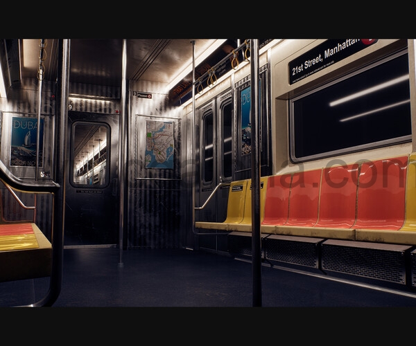 UE5教程 – 在虚幻引擎5中创建一个地铁列车的内部结构