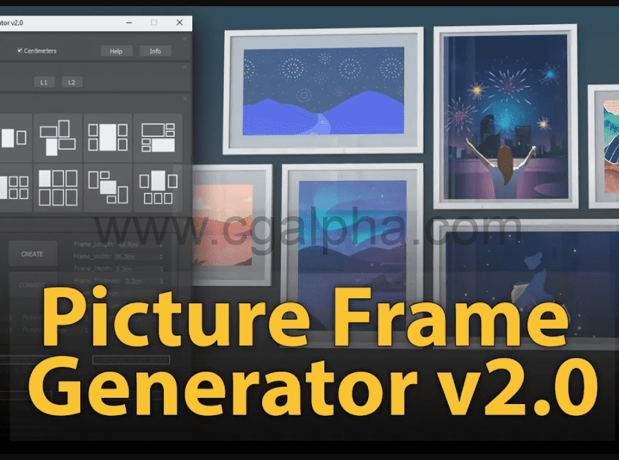 3dMAX插件 – 相框模型生成器 Picture Frame Generator