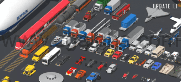 Unity – 低多边形车辆包 LPVP – Low Polygon Vehicles Pack